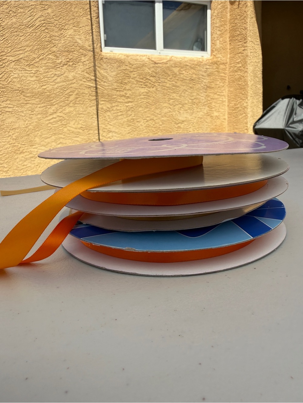 Orange Satin Ribbon Spool Set - Versatile Party & Gift Ribbon